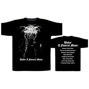 Darkthrone - T/S Under A Funeral Moon/Album (S) i gruppen MERCH / Klær / T-skjorter hos Bengans Skivbutik AB (5514032)