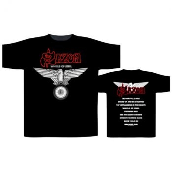 Saxon - T/S Wheels Of Steel (Xl) i gruppen MERCH / Klær / T-skjorter hos Bengans Skivbutik AB (5514040)