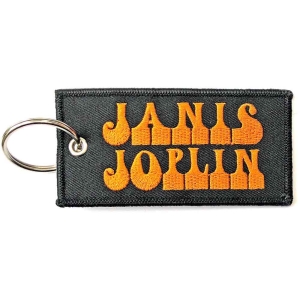 Janis Joplin - Keychain: Logo (Double Sided) i gruppen MERCHANDISE / Nøkkelring / Pop-Rock hos Bengans Skivbutik AB (5516006)