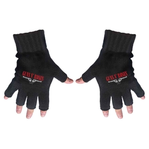 Guns N Roses - Logo & Pistols Fingerless Gloves i gruppen MERCHANDISE / Merch / Metal hos Bengans Skivbutik AB (5517614)