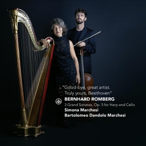 Simona Marchesi & Bartolomeo Dandolo Marchesi - Good Bye, Great Artist. Truly Yours, Beethoven - 3 Grand Sonatas, Op. 5 For Harp And Cello i gruppen Kommende produkter - 10 procent hos Bengans Skivbutik AB (5518672)