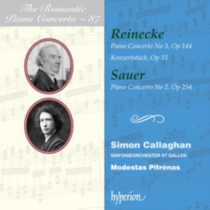 Simon Callaghan Sinfonieorchester - Reinecke & Sauer: Piano Concertos i gruppen CD / Klassisk hos Bengans Skivbutik AB (5523549)