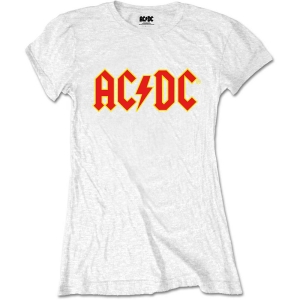 Ac/Dc - Packaged Logo Lady Wht    i gruppen MERCHANDISE / T-shirt / Metal hos Bengans Skivbutik AB (5525429r)