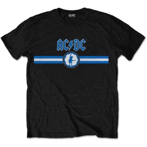 Ac/Dc - Blue Logo & Stripe Uni Bl i gruppen MERCH / Minsishops-merch / Ac/Dc hos Bengans Skivbutik AB (5525411r)