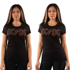Ac/Dc - Full Colour Logo Diamante Lady Bl i gruppen MERCH / Minsishops-merch / Ac/Dc hos Bengans Skivbutik AB (5525423r)