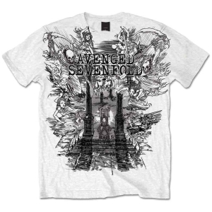 Avenged Sevenfold - Land Of Cain Uni Wht   (XL) i gruppen MERCHANDISE / T-shirt / Heavy Metal hos Bengans Skivbutik AB (5526376)