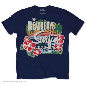 The Beach Boys - Surfin Usa Tropical Uni Navy    i gruppen MERCH / T-Shirt / Rockoff_Nya April24 hos Bengans Skivbutik AB (5526611r)