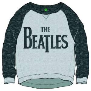 The Beatles - Drop T Logo Lady Grey/Char Sw i gruppen MERCH / T-Shirt / Rockoff_Nya April24 hos Bengans Skivbutik AB (5527452r)