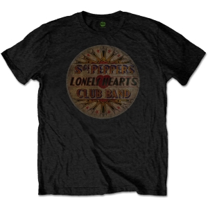 The Beatles - Vtge Drum Head Uni Bl i gruppen MERCH / T-Shirt / Rockoff_Nya April24 hos Bengans Skivbutik AB (5528295r)