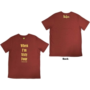 The Beatles - When I'm Sixty Four Uni Red    i gruppen MERCH / T-Shirt / Rockoff_Nya April24 hos Bengans Skivbutik AB (5528358r)