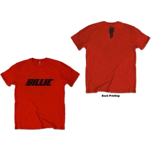 Billie Eilish - Racer Logo & Blohsh Uni Red i gruppen MERCH / T-Shirt / Rockoff_Nya April24 hos Bengans Skivbutik AB (5529465r)