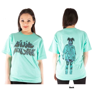 Billie Eilish - Neon Logo Billie Back Uni Blue    i gruppen MERCH / T-Shirt / Rockoff_Nya April24 hos Bengans Skivbutik AB (5529479r)