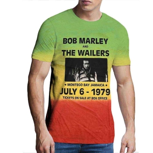 Bob Marley - Montego Bay Uni Green Dip-Dye i gruppen MERCHANDISE / T-shirt / Reggae hos Bengans Skivbutik AB (5529835r)