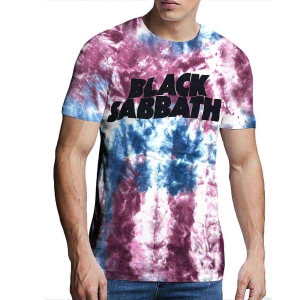 Black Sabbath - Wavy Logo Uni Blue Dip-Dye    i gruppen MERCHANDISE / T-shirt / Heavy Metal hos Bengans Skivbutik AB (5530687r)