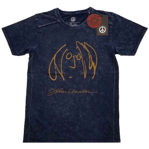 John Lennon - Self Portrait Snow Wash Uni Navy    i gruppen MERCH / T-Shirt / Rockoff_Nya April24 hos Bengans Skivbutik AB (5532704r)