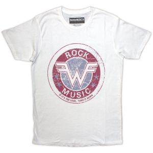 Weezer - Packaged Rock Music Uni Wht    i gruppen MERCH / T-Shirt / Rockoff_Nya April24 hos Bengans Skivbutik AB (5533466r)
