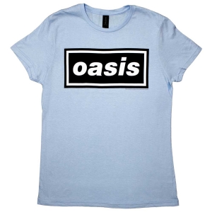Oasis - Decca Logo Lady Lht Blue    i gruppen MERCH / T-Shirt / Rockoff_Nya April24 hos Bengans Skivbutik AB (5535636r)