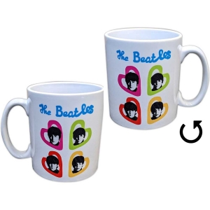 The Beatles - A Hard Day's Night Headshot Hearts Wht U i gruppen MERCHANDISE / Merch / Pop-Rock hos Bengans Skivbutik AB (5535898)