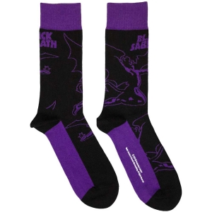 Black Sabbath - Logo & Demon Uni Bl Socks (Eu 40-45) i gruppen MERCHANDISE / Merch / Metal hos Bengans Skivbutik AB (5536107)