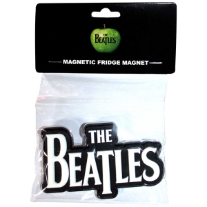 The Beatles - White Drop T Logo Magnet i gruppen MERCHANDISE / Merch / Pop-Rock hos Bengans Skivbutik AB (5536724)