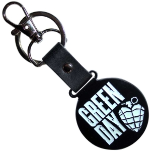 Green Day - Stacked Logo & Grenade Circle Keychain i gruppen MERCHANDISE / Merch / Punk hos Bengans Skivbutik AB (5537032)