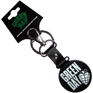 Green Day - Stacked Logo & Grenade Circle Keychain i gruppen MERCHANDISE / Merch / Punk hos Bengans Skivbutik AB (5537032)