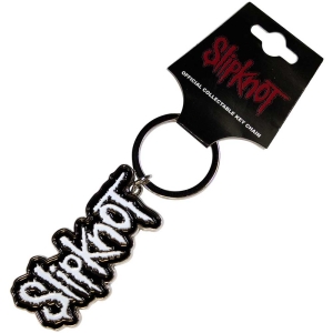 Slipknot - White Logo Black Border Keychain i gruppen MERCHANDISE / Merch / Metal hos Bengans Skivbutik AB (5537096)