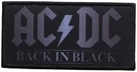 Ac/Dc - Patch Back In Black (5,1 X 10,1 Cm) i gruppen MERCHANDISE / Tøypatch / Heavy Metal hos Bengans Skivbutik AB (5537669)