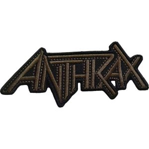 Anthrax - Brown Logo Woven Patch i gruppen MERCHANDISE / Merch / Metal hos Bengans Skivbutik AB (5537713)