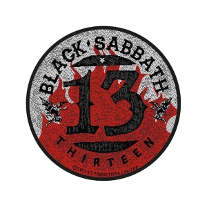Black Sabbath - 13/Flames Circular Retail Packaged Patch i gruppen MERCHANDISE hos Bengans Skivbutik AB (5537759)