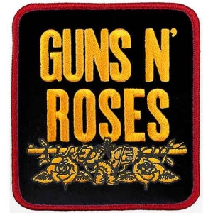 Guns N Roses - Stacked Bl Woven Patch i gruppen MERCHANDISE / Merch / Metal hos Bengans Skivbutik AB (5537941)