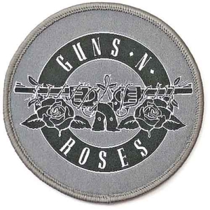 Guns N Roses - White Circle Logo Printed Patch i gruppen MERCHANDISE / Merch / Metal hos Bengans Skivbutik AB (5537950)