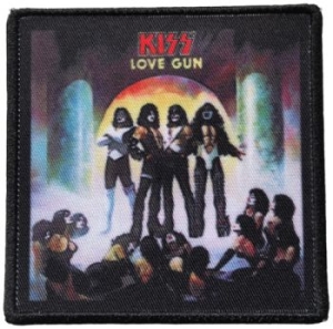 Kiss - Patch Love Gun (8,8 X 8,9 Cm) i gruppen MERCHANDISE / Merch / Metal hos Bengans Skivbutik AB (5538039)