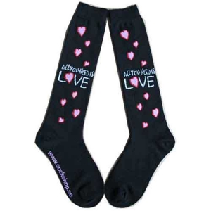 The Beatles - All You Need Is Love Lady Bl Knee Socks i gruppen MERCHANDISE / Merch / Pop-Rock hos Bengans Skivbutik AB (5538792)