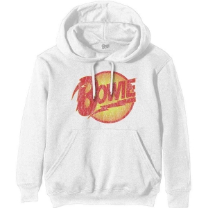 David Bowie - Vtge Diamond Dogs Logo Uni Wht Hood:2Xs i gruppen MERCHANDISE / Hoodies / Pop-Rock hos Bengans Skivbutik AB (5541398r)
