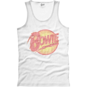 David Bowie - Vtge Diamond Dogs Logo Uni Wht Vest T-Shirt i gruppen MERCH hos Bengans Skivbutik AB (5541420r)