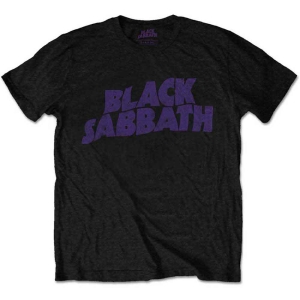 Black Sabbath - Vintage Wavy Logo Uni Bl  (4XL) i gruppen MERCHANDISE / T-shirt / Heavy Metal hos Bengans Skivbutik AB (5541430)