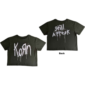 Korn - Still A Freak Lady Green Crop Top: (L) i gruppen MERCHANDISE / T-shirt / Heavy Metal hos Bengans Skivbutik AB (5543039)
