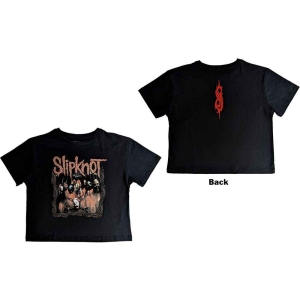 Slipknot - Band Frame Lady Bl Crop Top:  i gruppen MERCHANDISE / T-shirt / Metal hos Bengans Skivbutik AB (5543183r)