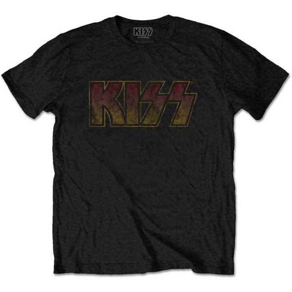 Kiss - Vintage Classic Logo Uni Bl T-Shirt i gruppen MERCH / Klær / T-skjorter hos Bengans Skivbutik AB (5544845r)