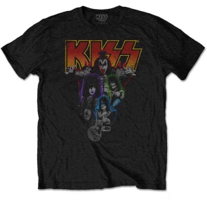Kiss - Neon Band Uni Bl  i gruppen MERCHANDISE / T-shirt / Metal hos Bengans Skivbutik AB (5544850r)