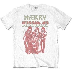 Kiss - Merry Kissmas Uni Wht  i gruppen MERCHANDISE / T-shirt / Metal hos Bengans Skivbutik AB (5544885r)