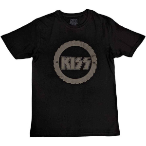 Kiss - Buzzsaw Logo Hi-Build Uni Bl  i gruppen MERCHANDISE / T-shirt / Metal hos Bengans Skivbutik AB (5544891r)