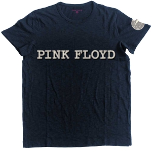 Pink Floyd - Logo & Prism App Slub Uni Navy i gruppen MERCHANDISE / T-shirt / Pop-Rock hos Bengans Skivbutik AB (5545561r)