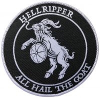 Hellripper - Patch All Hail The Goat (9 Cm) i gruppen MERCHANDISE / Tøypatch / Heavy Metal hos Bengans Skivbutik AB (5549658)