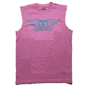 Aerosmith - Glitter Logo Uni Pink Tank i gruppen MERCHANDISE / Hoodies / Metal hos Bengans Skivbutik AB (5551288r)