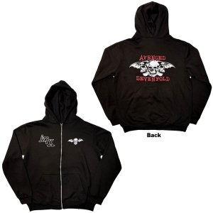 Avenged Sevenfold - Dead Head Uni Bl Zip Hoodie i gruppen MERCHANDISE / Hoodies / Metal hos Bengans Skivbutik AB (5551306r)