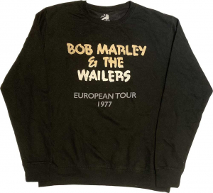 Bob Marley - Wailers European Tour  77 Bl Sweatshirt i gruppen MERCHANDISE / Sweatshirt / Reggae hos Bengans Skivbutik AB (5552099r)