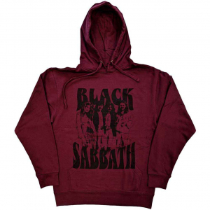 Black Sabbath - Band And Logo Uni Maroon Hoodie i gruppen Annet / hos Bengans Skivbutik AB (5552136r)