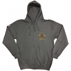 Def Leppard - Logo Tour 2019 Char Zip Hoodie i gruppen Annet / hos Bengans Skivbutik AB (5552149r)